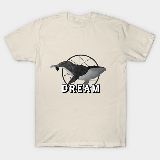 Black dream whale T-Shirt by Faq-Qaf